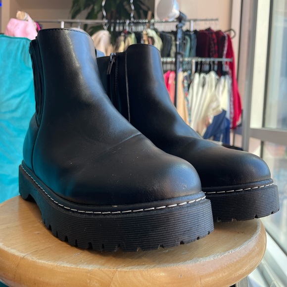 Forever 21 Shoes - Faux Leather Chelsea Boots